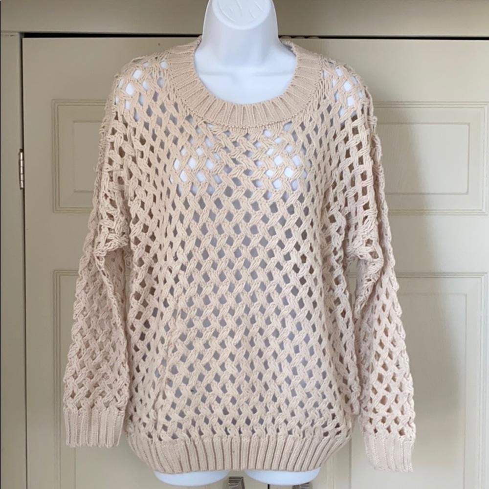 Khaki Crochet Sweater